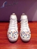 Christian Louboutin white and Multicolor Louis Spikes Calfskin Hightop Sneaker